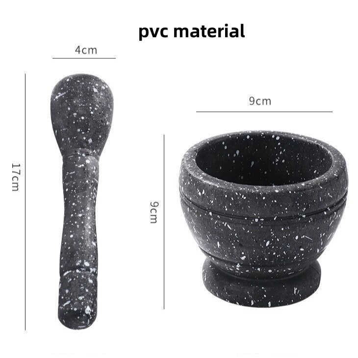 Mortar And Pestle Batu Lesung โกนหนวดและชุด Mortar และ Pestle ที่กดกระเทียม ABS