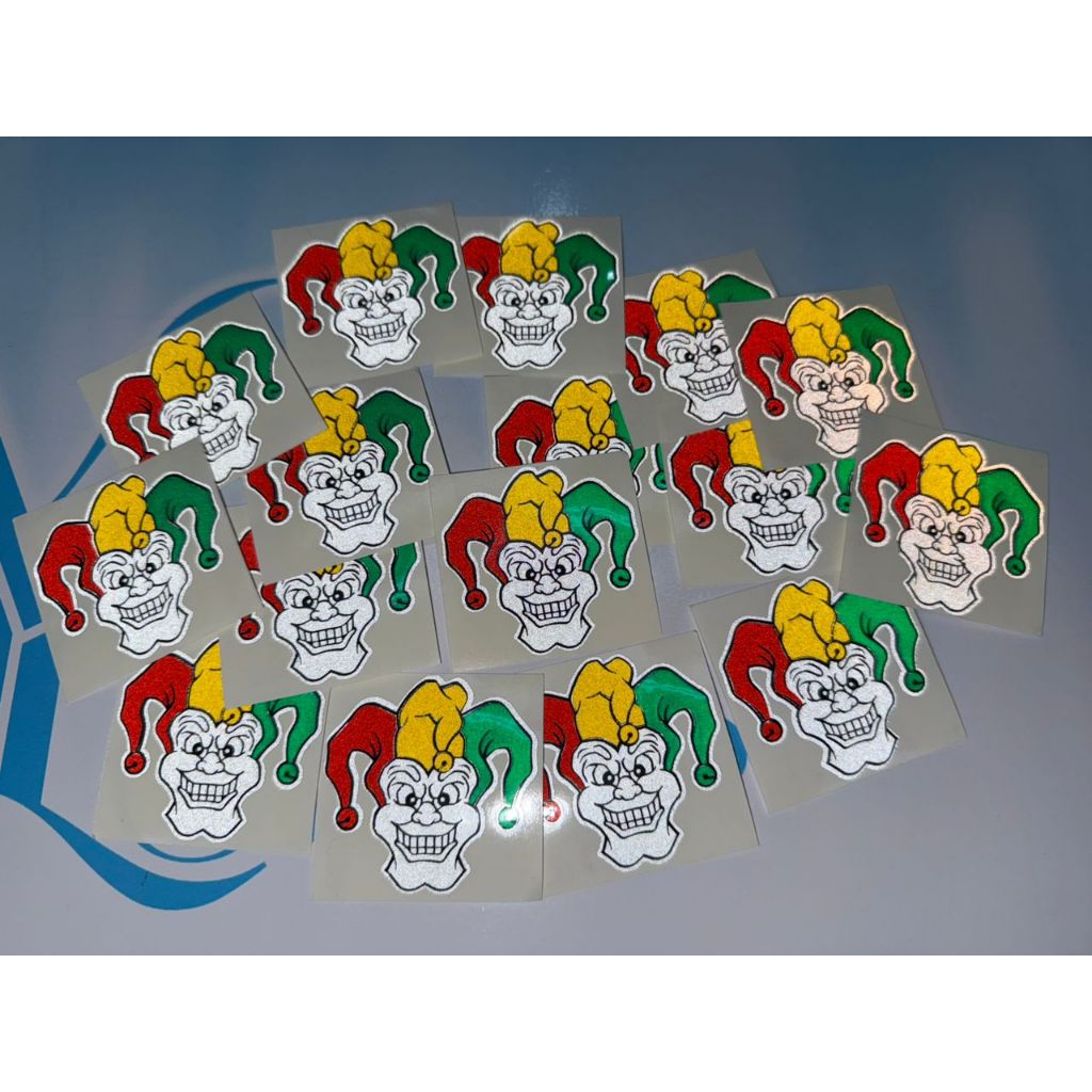 Joker Mask 3 สีสติกเกอร์ตัดใบหน้า