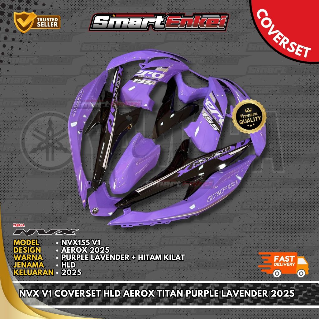 HLD-NVX V1 ฝาครอบชุด HLD AEROX TITAN PURPLE LAVENDER 2025