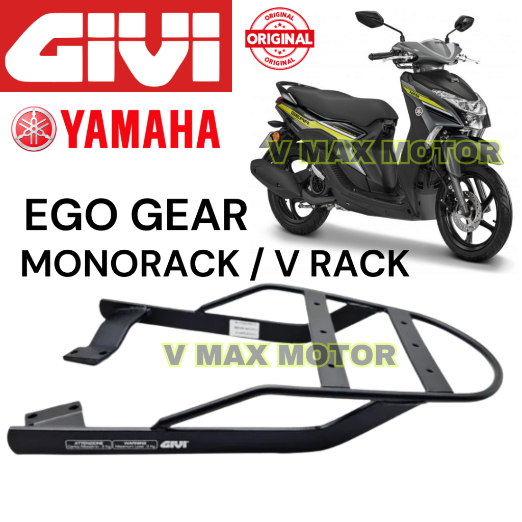 Yamaha Ego Gear Monorack GIVI V RACK / Box Kaki / Tapak Box Givi Sesuai All Universal Box: GIVI/RAPI