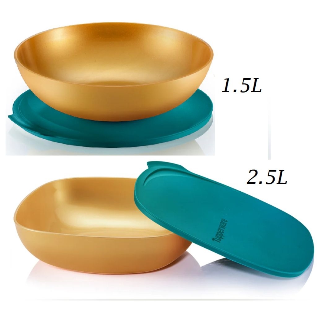 Tupperware Allegra Bowl Gold 1.5L & 2.5L