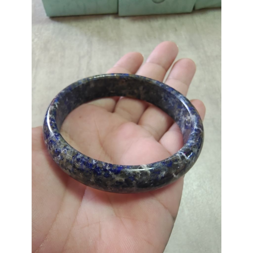 Lapis lazuliuli ️ สร้อยข้อมือ Lapis uliuli ธรรมชาติ Unoptimized Lapis lazuli ️ แหวนสร้อยข้อมือ < 63M