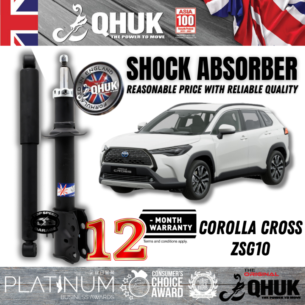 QHUK โช้คอัพแก๊ส ชุดหน้าหลัง - Toyota Corolla Cross ZVG10 / ZSG10 / Hybrid