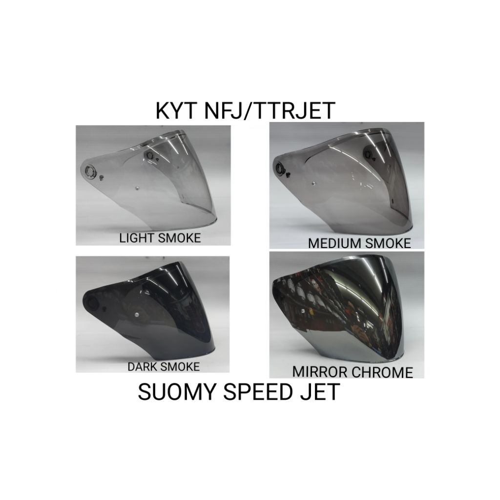 ที่ต้องการหมวกกันน็อค KYT VISOR - KYT NFJ / KYT TTR JET / SUOMY SPEED JET