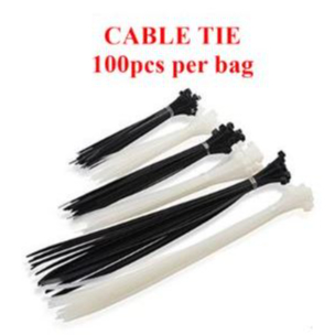 100PCS Cable Ties ลวดไนลอน Zip Tie Pengikat Kabel 2.5 มม.x100 มม./ 2.5 มม.x150 มม./2.5 มม.x 200 มม./
