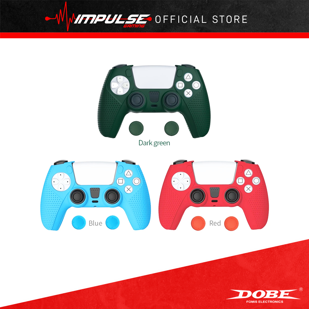 DOBE PlayStation PS5 Dobe Ps5 ชุดป้องกันคอนโทรลเลอร์ - สีดํา, น้ําเงิน, สีเขียวเข้ม, สีแดง [TP5-0559