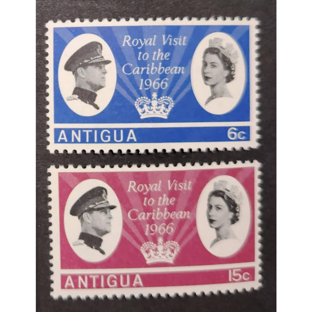 ANTIGUA, 1966 Royal Visit to the Caribbean, MINT, COMPLETE SET
