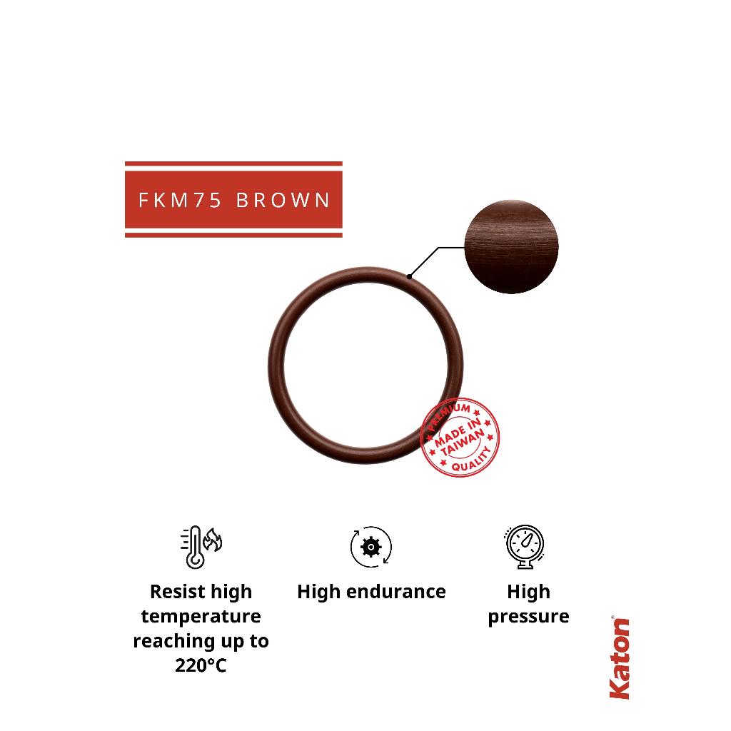 VITON O แหวน KATON FKM75 สีน้ําตาล CS 1.9 มม.P3 P4 P5 P6 P7 P8 P9 P10 ปะเก็นยาง