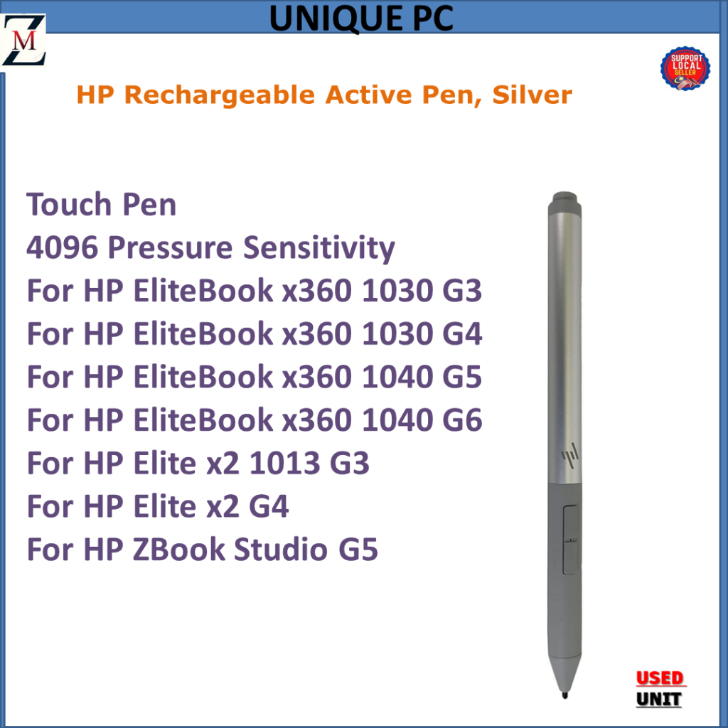 HP Active Pen G3 สําหรับ EliteBook x360 1020 G2, 1030 G2, G3, Elite x2 1013 G3