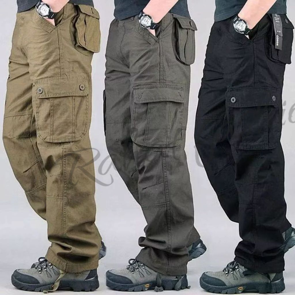 Cargo 6pocket exclusive seluar kerja unisex🔥กระเป๋าอันตราย 28-38