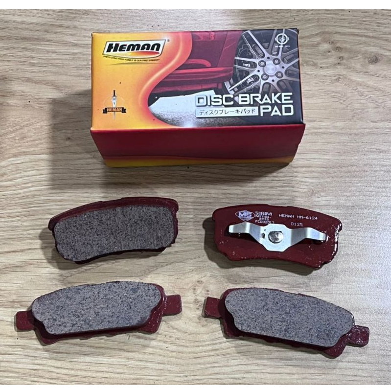 ผ้าเบรค HEMAN REAR - MITSUBISHI AIRTREK CU2W , LANCER EVO10 (ใหม่) , PROTON INSPIRA - H6124-S