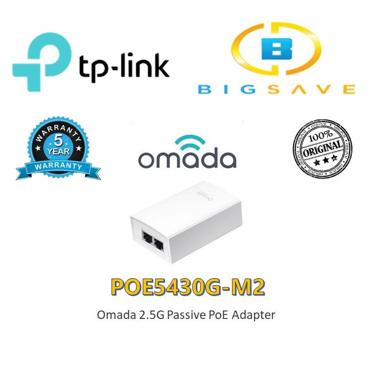 TP-LINK POE5430G-M2 OMADA 2.5G PASSIVE POE ADAPTER