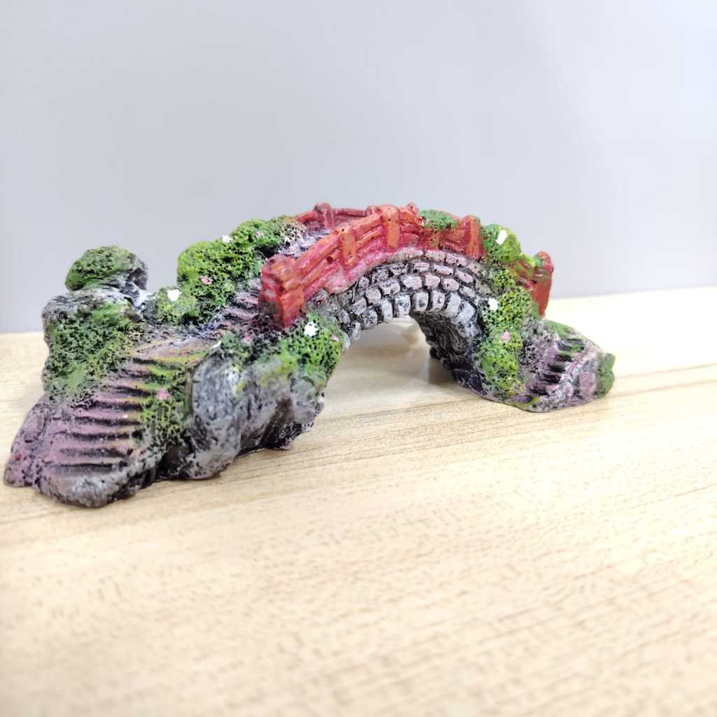 Jambatan Zen Mini Mini Zen Garden Bridge Ornament – ชิ้นส่วนตกแต่งตู้ปลา