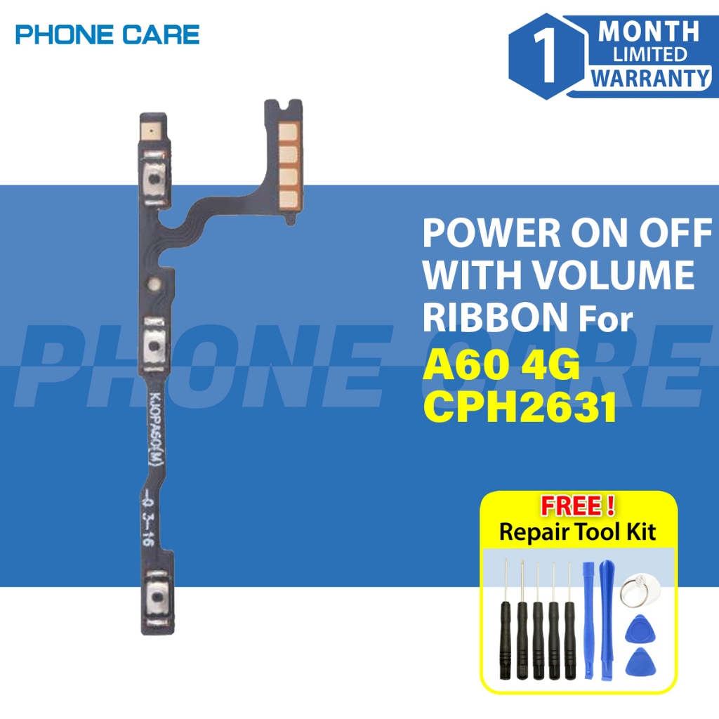 เปิดปิด + Volume Ribbon Flex Cable สําหรับ Oppo A60 CPH2631