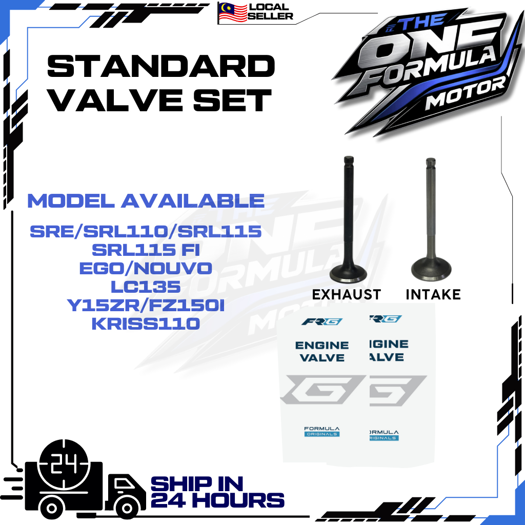ชุดวาล์ว INTAKE+EXHAUST LC135/Y15ZR/SRL115 FI/KRISS110/EGO/NOUVO/FZ150I/SRE/SRL110/SRL115 FRG FRC