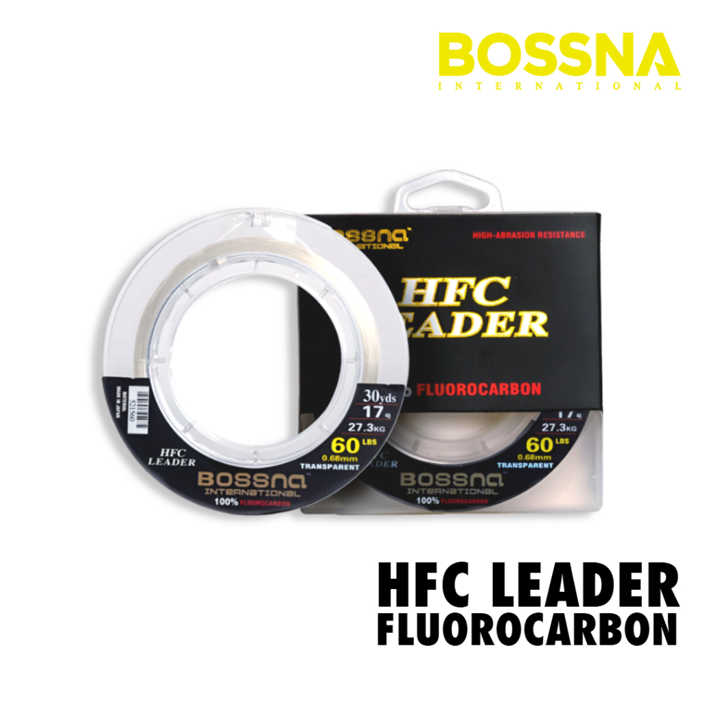 BOSSNA - HFC LEADER FLUOROCARBON 100% - LEADER INVISIBLE LINE SHOCK LEADER