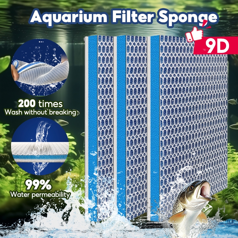 Aquarium Filter Sponge 9D 9 ชั้น Pond Filter Media Filter Aquarium Bio Filter Apriltation