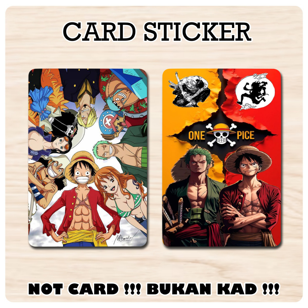 [ One Piece ] ฝาครอบสติ๊กเกอร์การ์ด Touch n Go (กันน้ํา คุณภาพสูง) ,TNG CARD