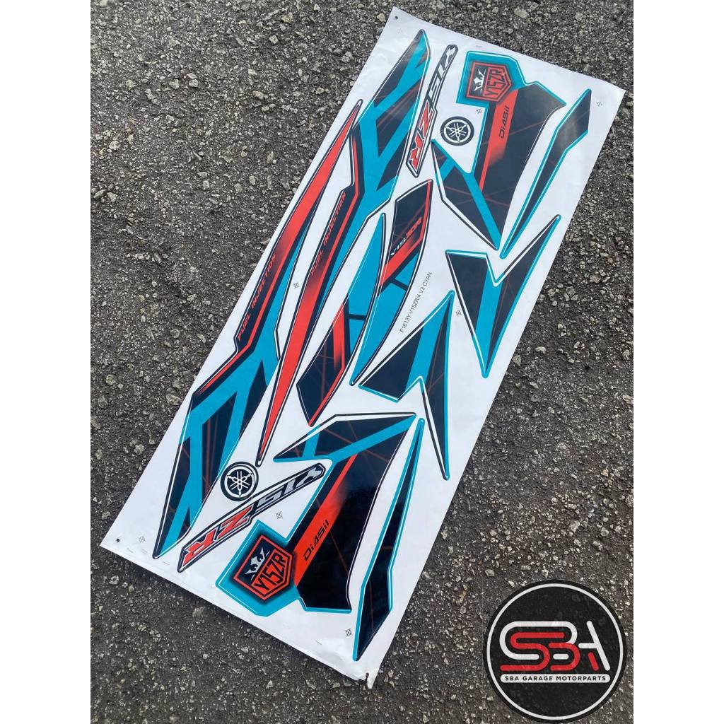 สติ๊กเกอร์ BODYSET / ฝาครอบเทป Y15 V1 V2 RED BLUE SILVER CYAN MATTE TITAN RAPTOR MORITAKA YAMAHA NO 