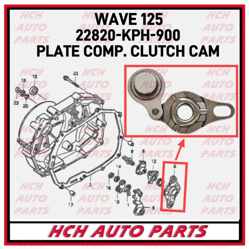 จานคอม. CLUTCH CAM - HONDA - WAVE 125 - 22820-KPH-900 (NK)