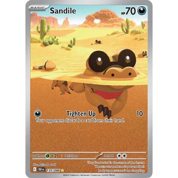 กล่องเทรนเนอร์ Pokemon elite ETB IR Sandile - 135/086 - SV: Black Bolt White Flare English