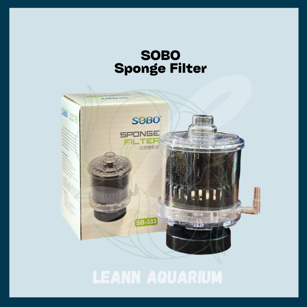 HOT SOBO Aquarium Sponge Filter SB-333 พร้อมสื่อกรอง & ฟองน้ําไบโอรวมสําหรับกรองตู้ปลา