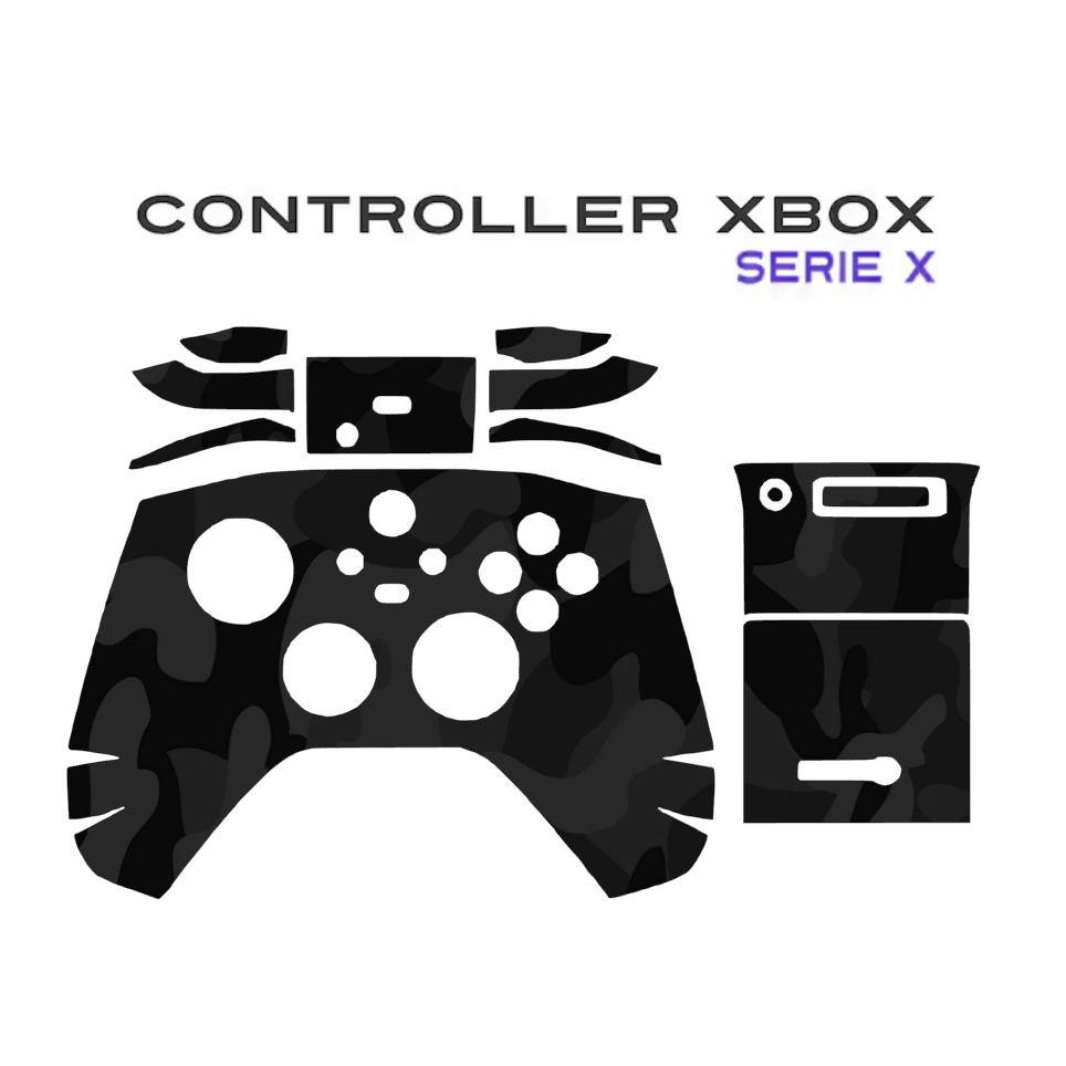 Wrap Sticker(Pelekat) 3M สีดํา kepada รุ่น Xbox Controller Serie X