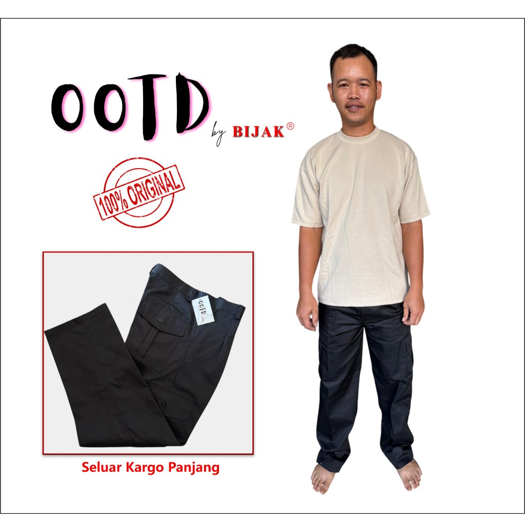 OOTD BY BIJAK- กางเกงขายาวคาร์โก้ unisex / กางเกงขายาวคาร์โก้ unisex