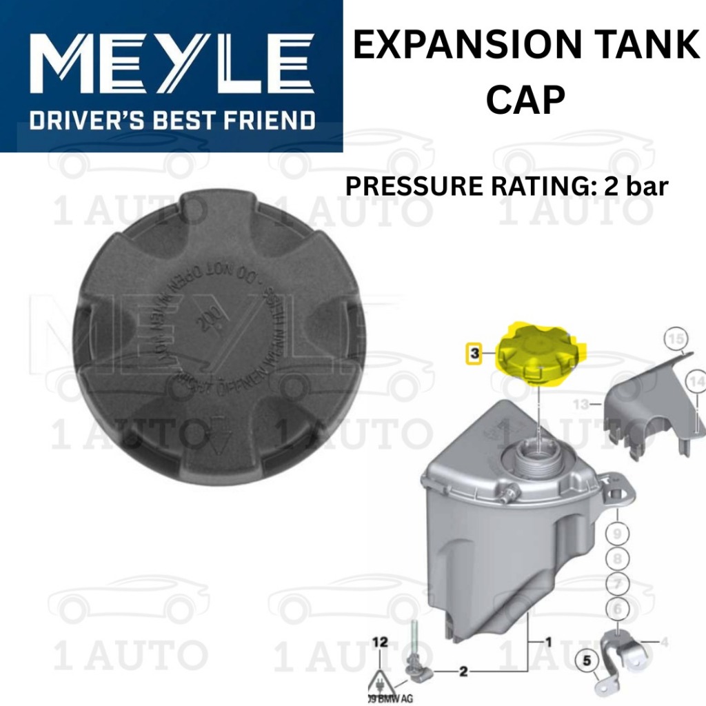 MEYLE GERMANY EXPANSION TANK CAP BMW E60 M54 N52 N53 N54 N55 E63 E70 E71 F10 F07 F02