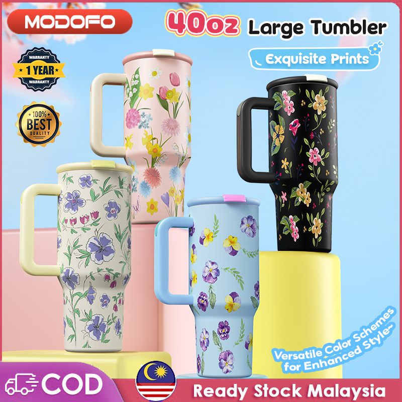 MODOFO 40oz Tumbler ฟางกระติกน้ําร้อนขวดความงาม Tumbler Botol Air Tahan Sejuk Aquaflask Tumbler modo