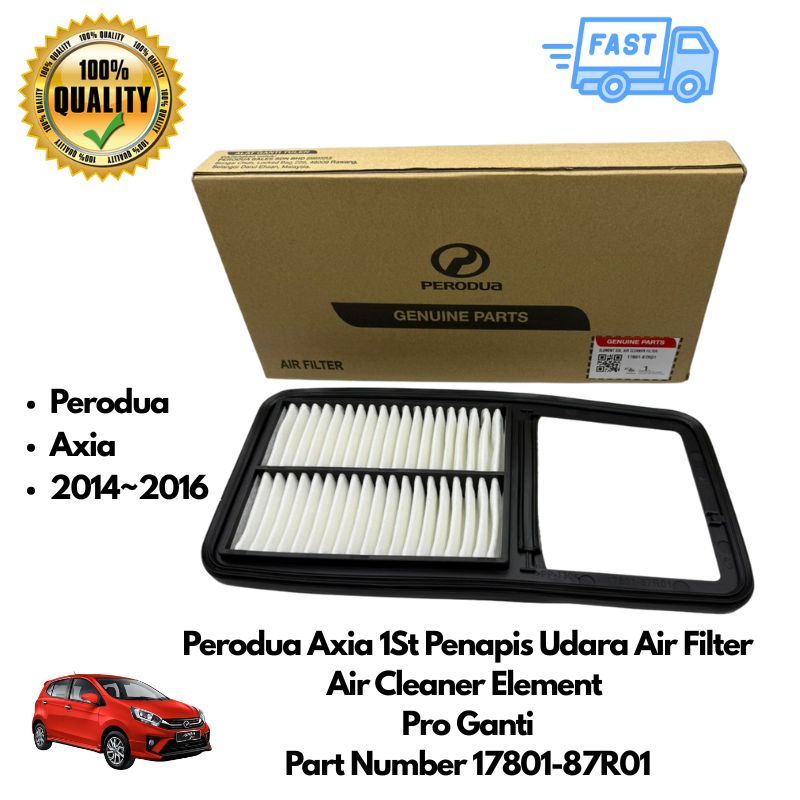 Perodua Axia 1St Penapis Udara กรองอากาศ Air Cleaner องค์ประกอบ Pro Gati 17801-87R01