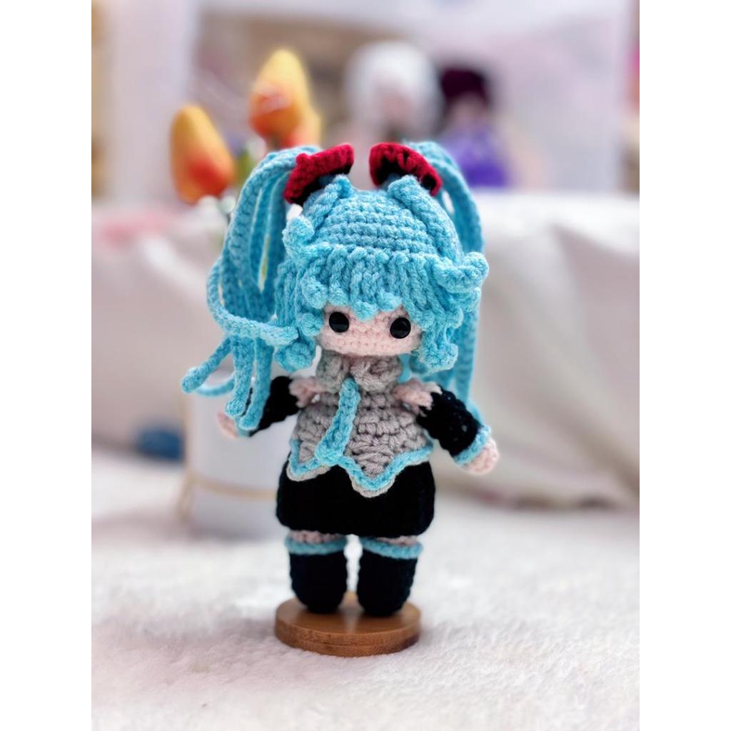 HATSUNE MIKU อะนิเมะ GENSHIN HSR เกมน่ารัก Handmade โครเชต์ Amigurumi patung ตุ๊กตาของเล่นปัจจุบัน