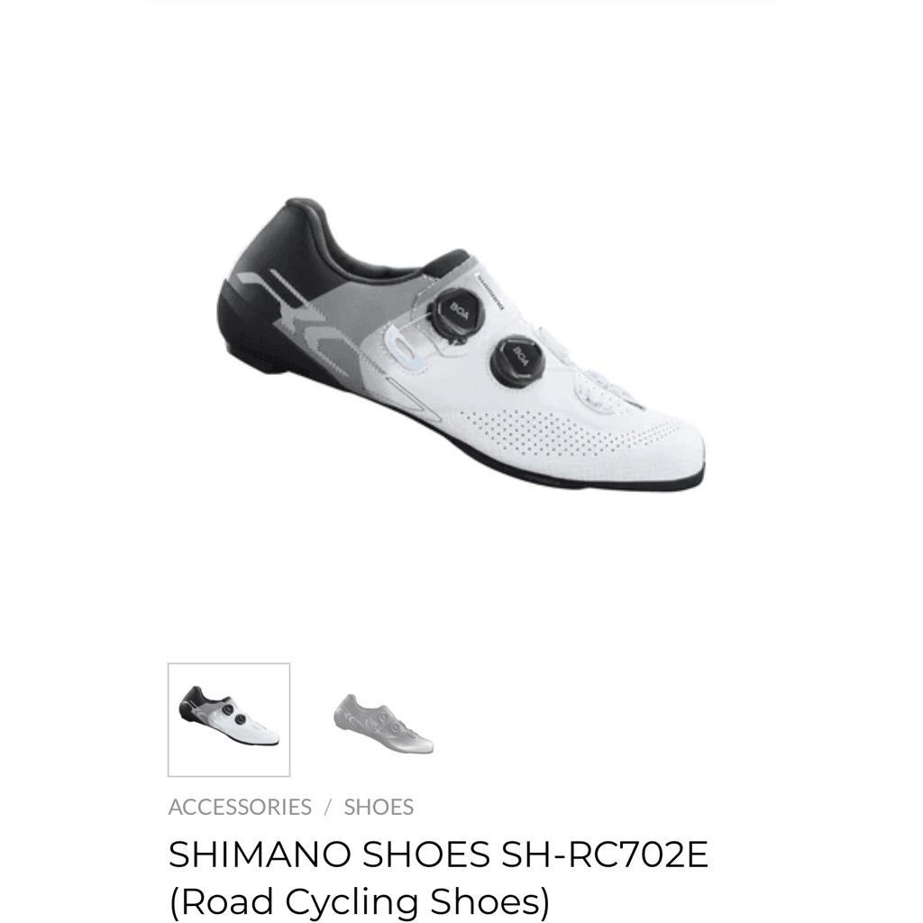 Shimano SH- RC702E พื้นคาร์บอนกว้าง blk wht. เหลือ 1 อัน