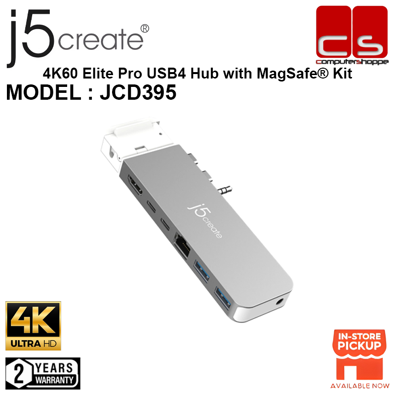 J5 CREATE JCD395 (4K60 Elite Pro USB4 Hub พร้อมชุด MagSafe)