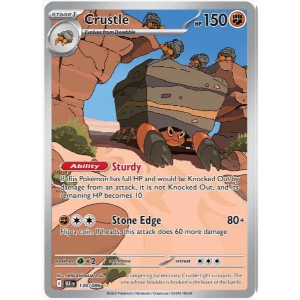 กล่องเทรนเนอร์ Pokemon elite ETB IR Crustle - 130/086 - SV: Black Bolt White Flare English