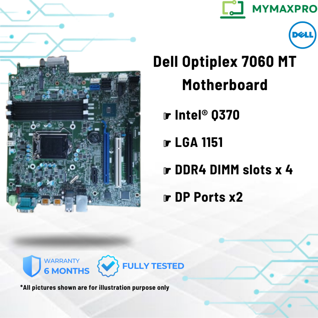 เมนบอร์ด Dell Optiplex 7060 MT LGA 1151 DDR4 C96W1 / 0C96W1 (ใช้แล้ว)