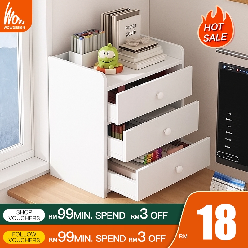 โต๊ะOrganizer Book Rackอเนกประสงค์ Desktop Rackพร้อมลิ้นชักโต๊ะชั้นเก็บมังงะZineชั้นวางเอกสารRak Buk