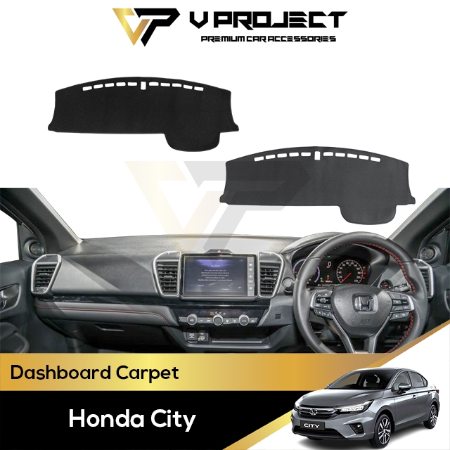 Honda City GN2 7th Gen Dashboard พรมโพลีเอสเตอร์หนังลื่น Dash Mat Sun Shade 2020 - 2025 GN MK7 V โคร