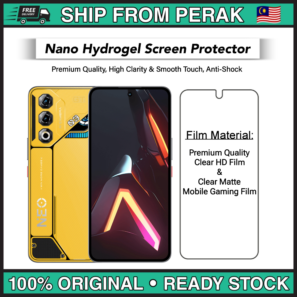 Ultimate Nano Hydrogel ป้องกันหน้าจอสําหรับ Nubia Neo 3 GT 5G Clear Matte Gaming Hydrogel ป้องกันหน้าจอ