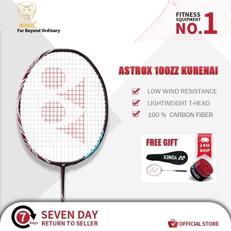 Lee Chong Weis Choice YONEX ASTROX 100ZZ Kurenai Japan Carbon Fiber แร็กเก็ตฟรีสตริงและกระเป๋า