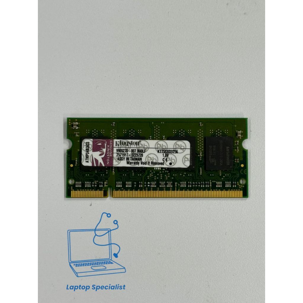 Kingston 256MB PC2-4200 CL4 KTT533D2/256 9905270-007.B00LF แรมแล็ปท็อป