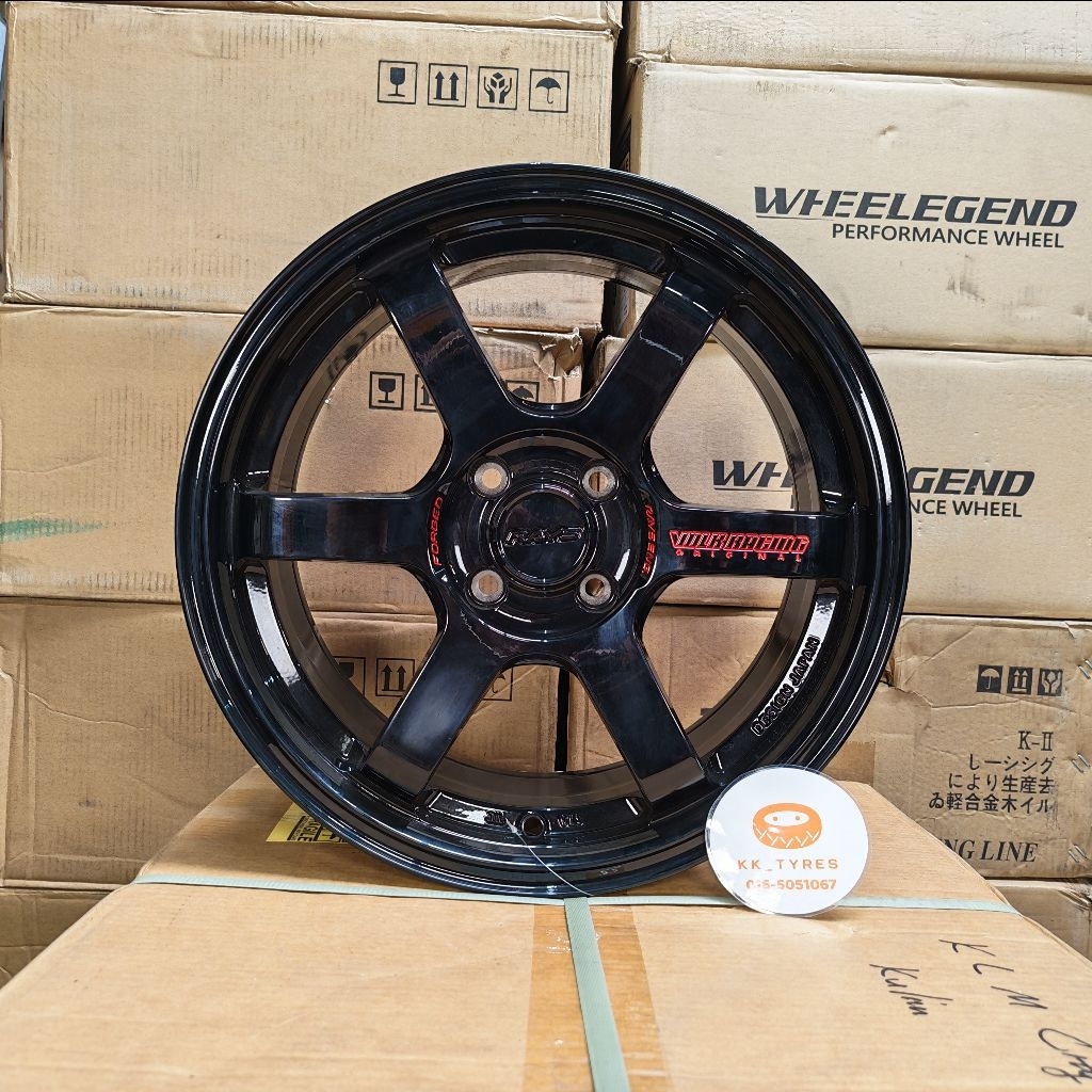 [4 ชิ้น] ขอบสปอร์ตใหม่ 16 นิ้ว AOW🇹🇭TE37 16X7JJ ET40 4H100 สีดํา