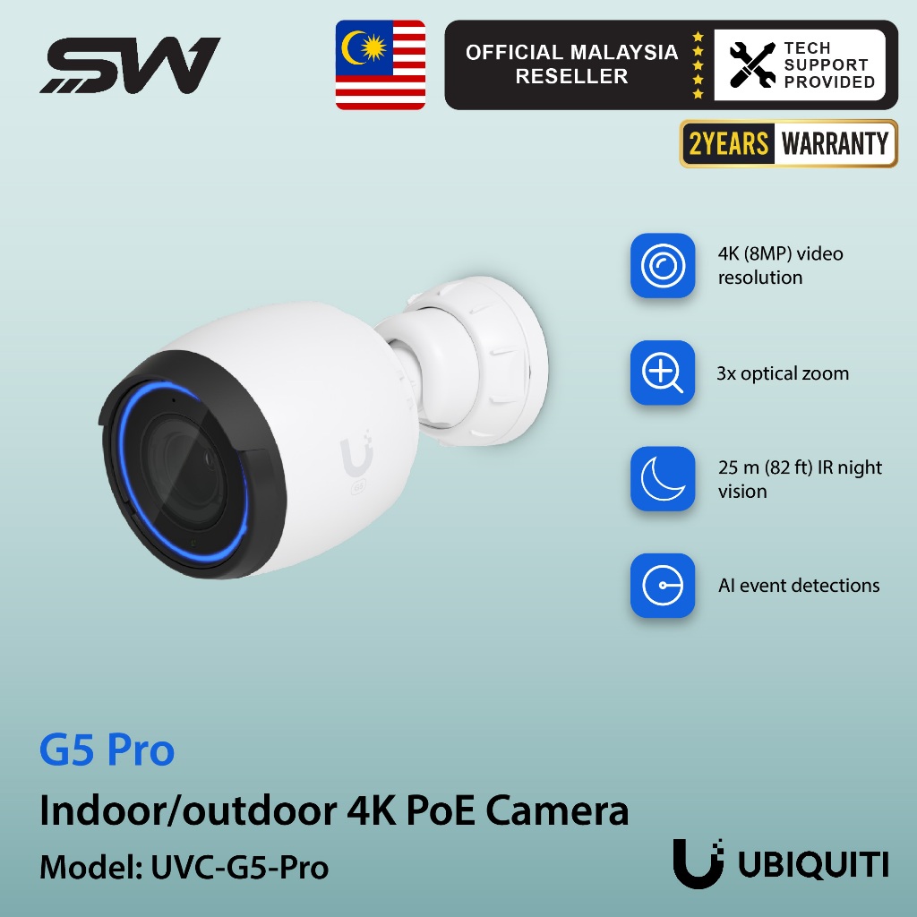 Ubiquiti UVC-G5-Pro กล้องเฝ้าระวัง 4K Ultra HD
