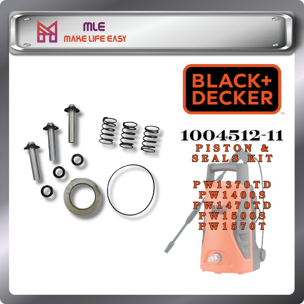Black & Decker 1004512-11 ชุดลูกสูบและซีล ( PW1370TD, PW1400S, PW1470TD, PW1500S, PW1570TD )