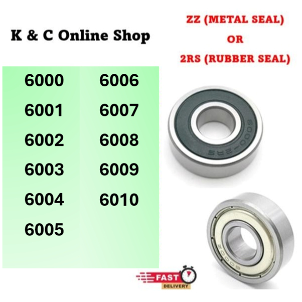 6000 6001 6002 6003 6004 6005 6006 6007 6008 6009 Z/2RS DEEP GROOVE BALL BEARING