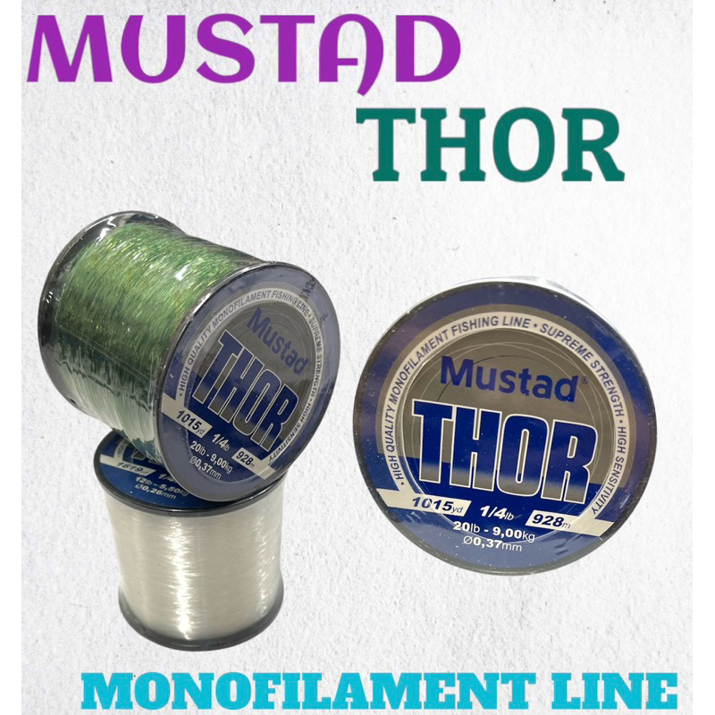MUSTAD THOR 1/4 SPOOL คุณภาพสูง MONOFILAMENT FISHING LINE TALI TANGSI