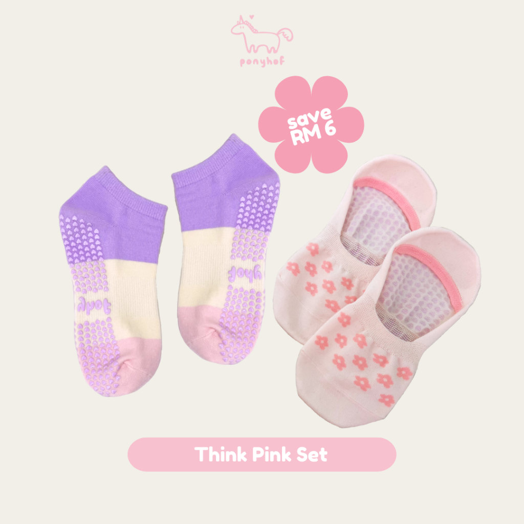 ชุดถุงเท้า Ponyhof Think Pink Grip