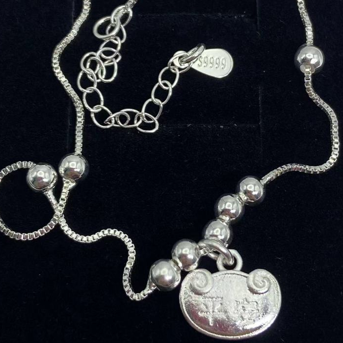 Ping An Suo Charms Anklet S999 Silver ing平安 S999