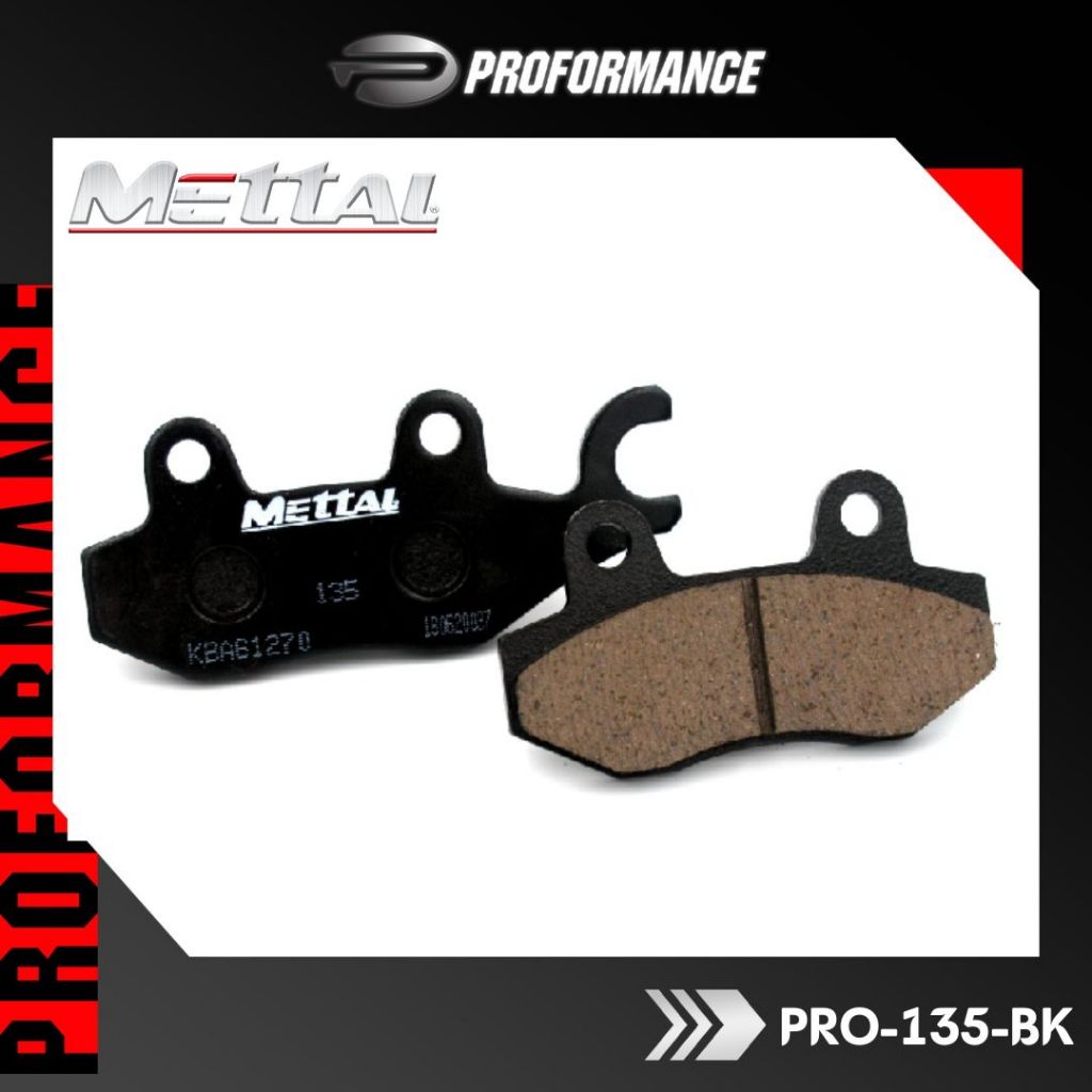 ผ้าเบรค BETTAL มอเตอร์ไซค์สําหรับ Kawasaki / Suzuki / Yamaha / CF-Moto (PRO-135-BK)