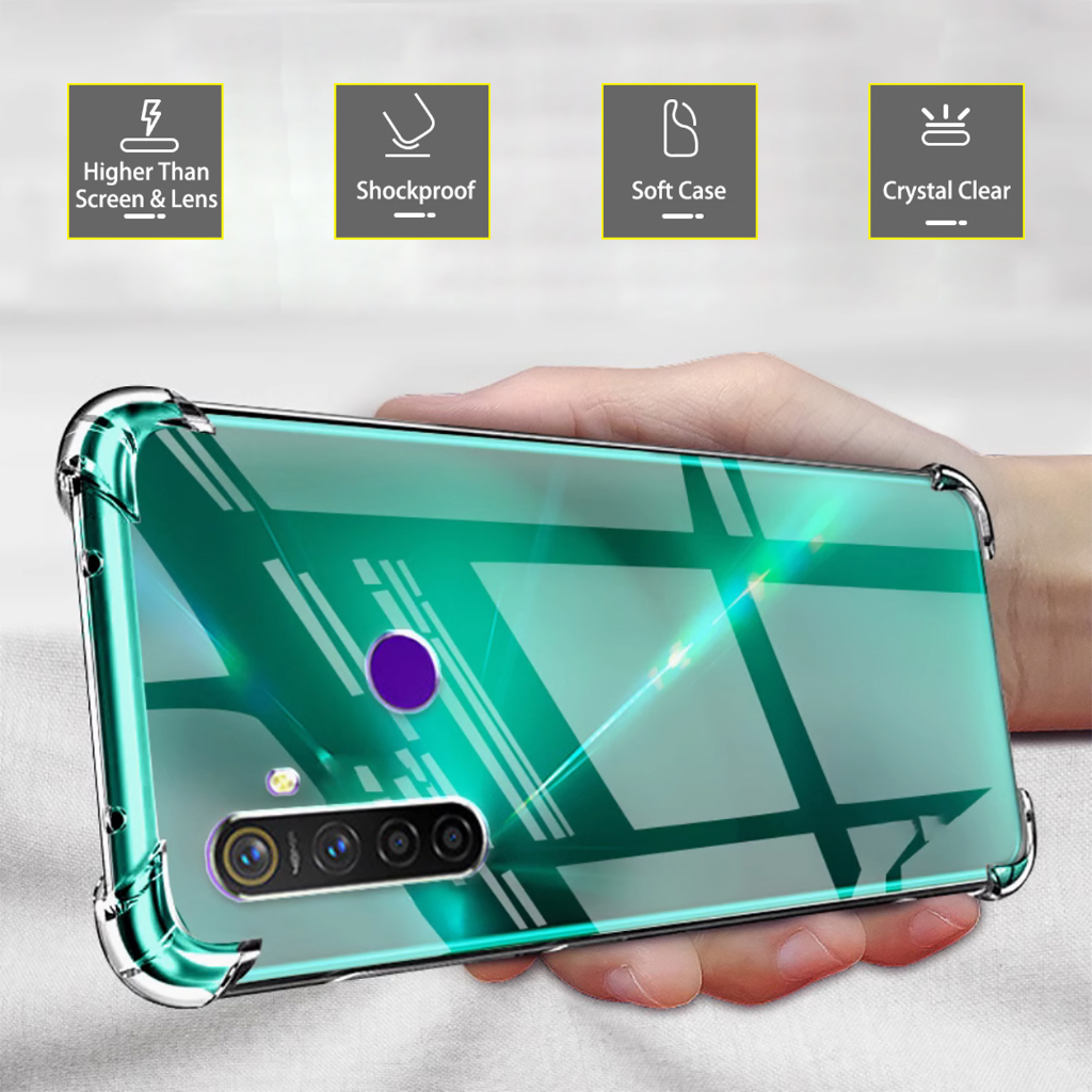 Realme 5 5S 5i 6i 5 Pro 6 6 Pro C21 C21Y C25Y C3 Soft TPU ใสกลับกรณีฝาครอบปลอก